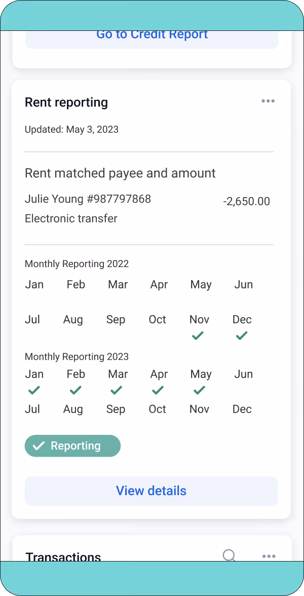 Build credit with rent reporting